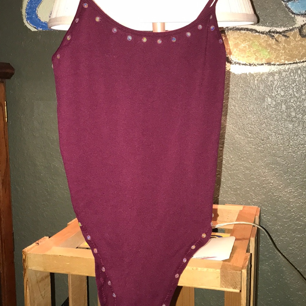 Burgundy bodysuit slightly worn